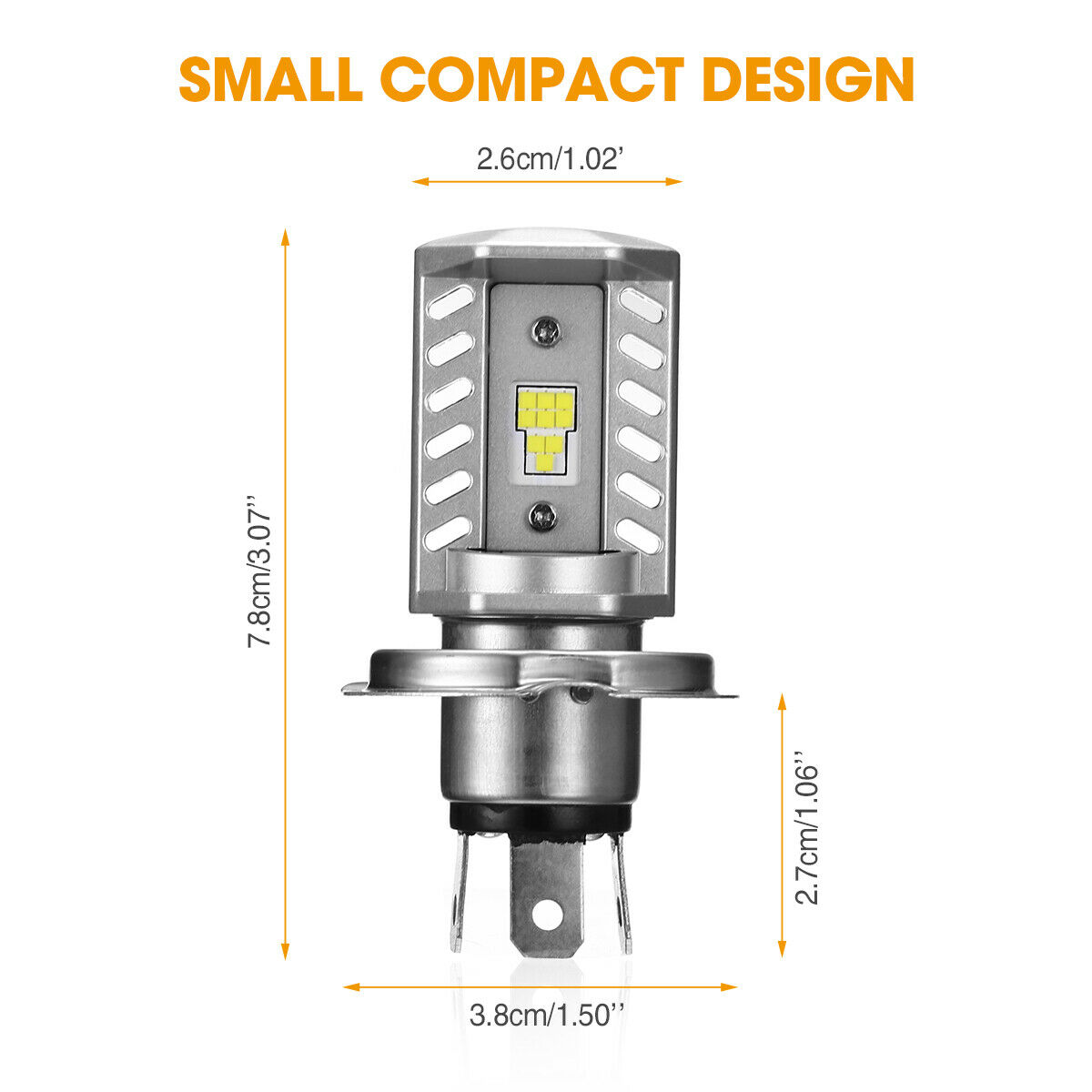 Motorcycle H4 9003 HB2 LED Headlight Bulb 16000LM 6500K Hi/Lo Beam Light - Fresh Stock Dated February 2026