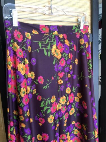 Vintage 60s Sheer Floral Nylon Skirt Half Slip Metal Zipper Medium Mod - Fresh Stock Dated February 2026