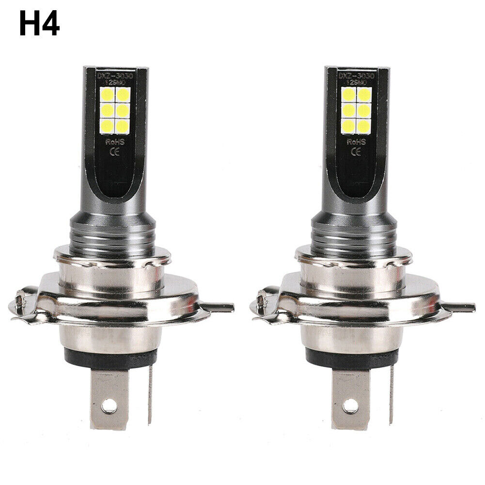 2pcs H4 LED Headlight Bulbs Conversion Kit Hi-Lo Beam 20000LM 6000K Super White - Fresh Stock Dated February 2026