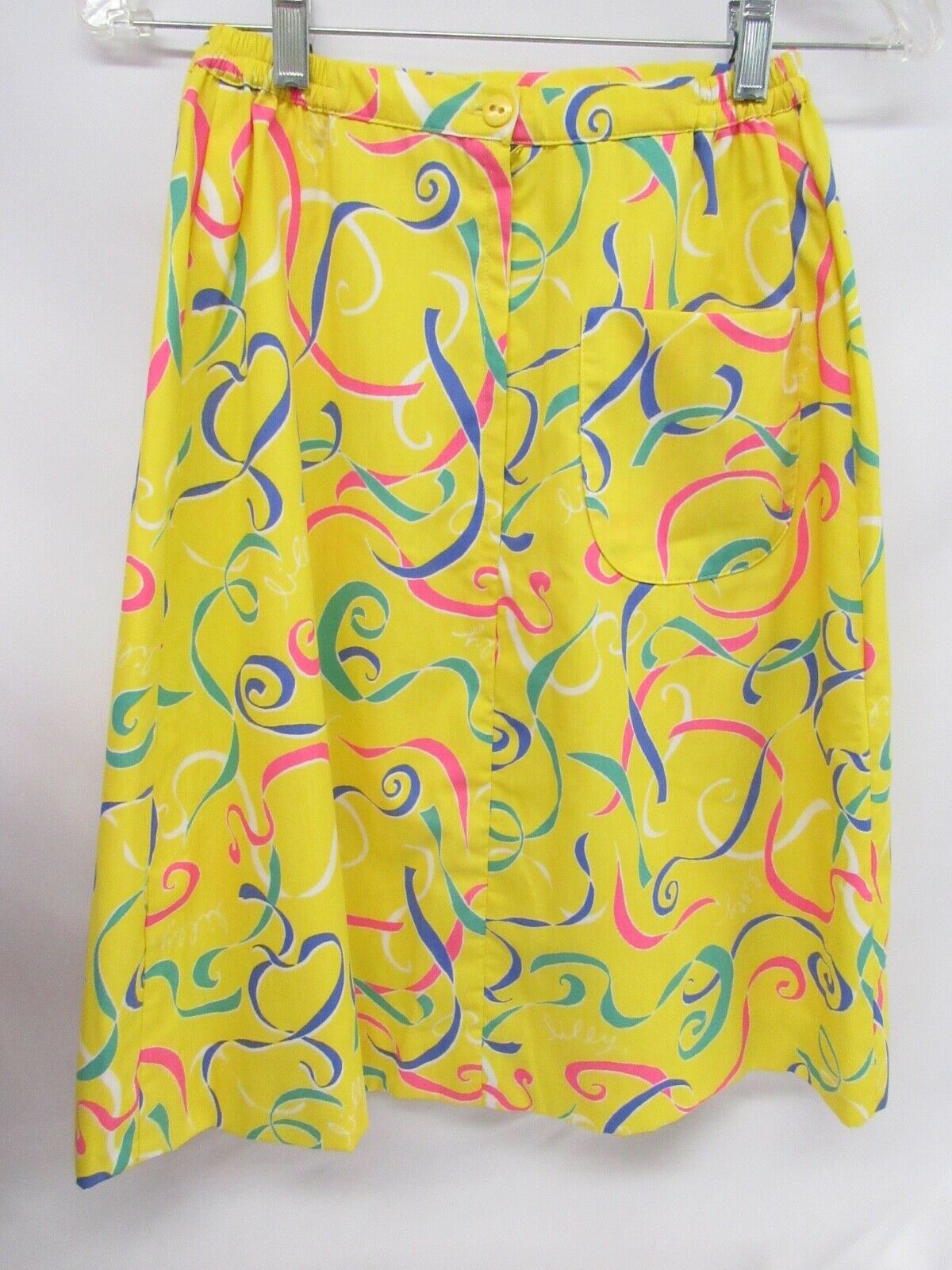 Vintage 70's 80's The LILLY Lilly Pulitzer A Line  Skirt Signature Ribbons Small - Fresh Stock Dated February 2026