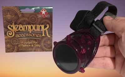 STEAMPUNK MONOCLE GOGGLE Eye Patch Glasses Elastic Strap Costume Goth Punk Toy - Fresh Stock Dated December 2025