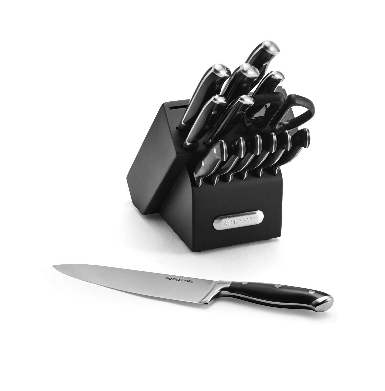 Professional 15-pcs Forged Triple Riveted Knife Block Carbon Stainless Steel - Fresh Stock Dated December 2025