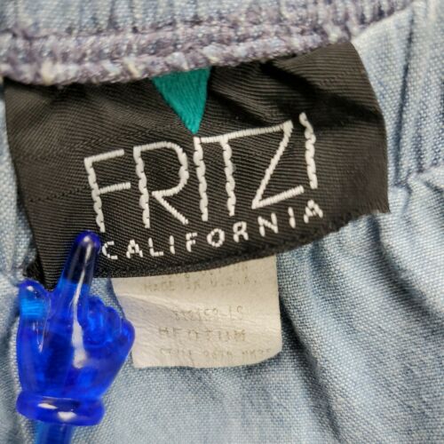 Vintage Western Prairie Tiered Ruffle Long Blue Chambray Skirt Sz Medium Fritzi - Fresh Stock Dated February 2026