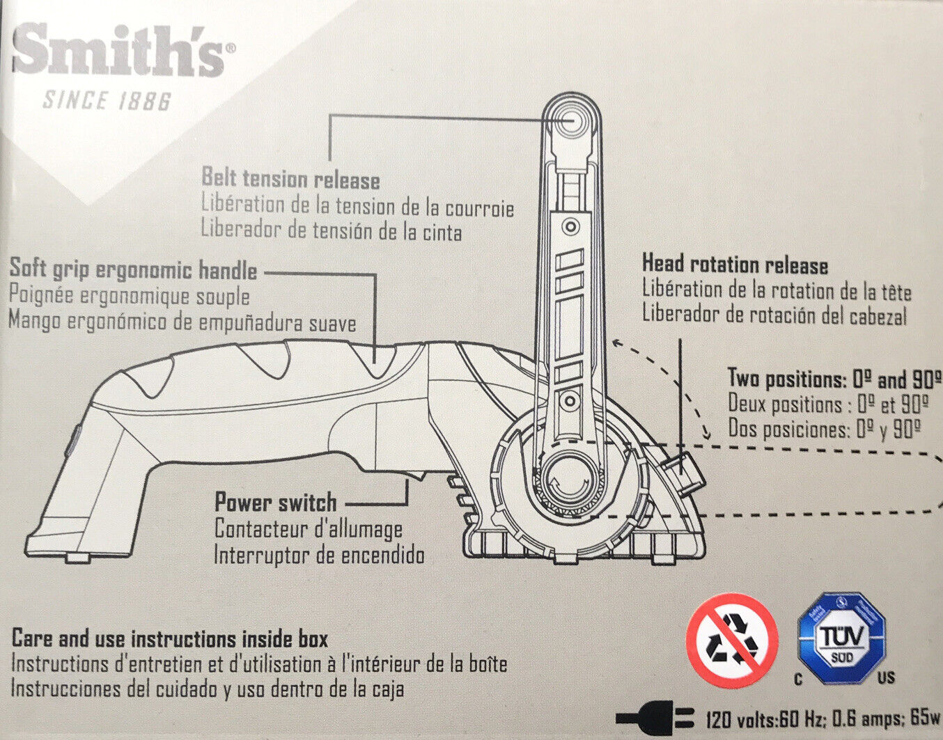 SMITHS TOOL & KNIFE BELT SHARPENER 51194 - Fresh Stock Dated February 2026