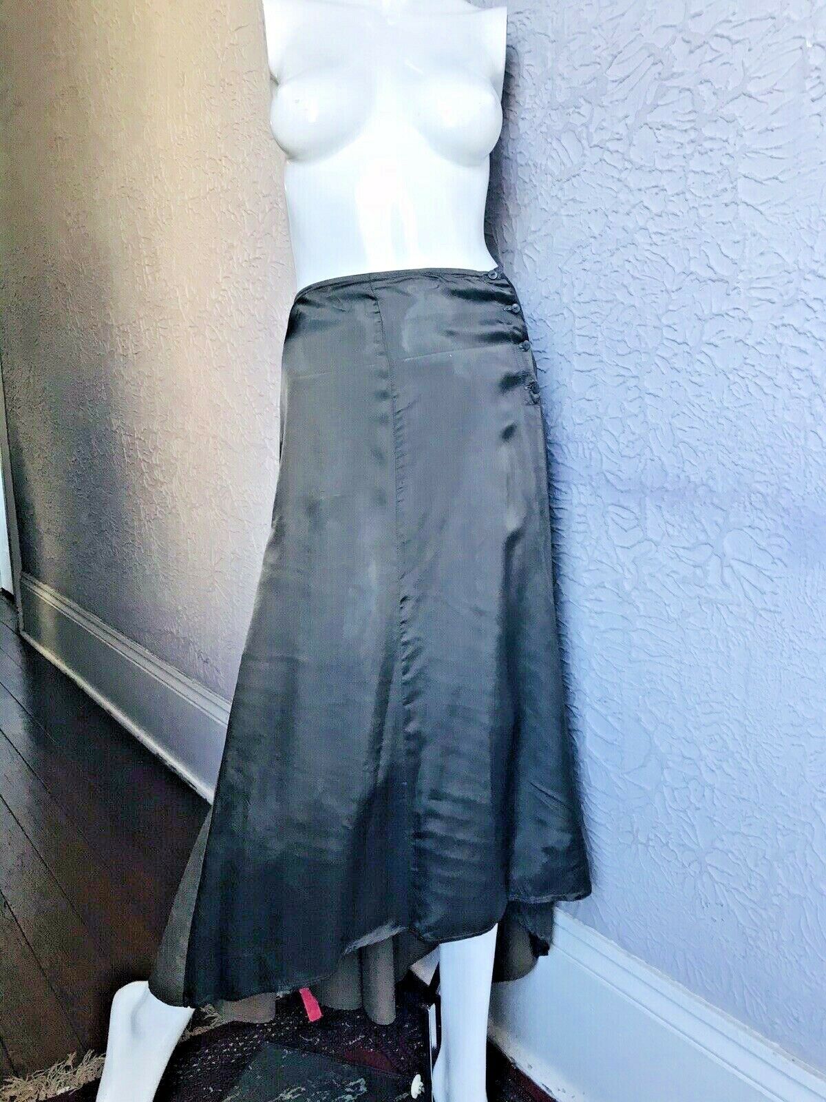 90's Vintage Dries Van Noten Minimalist Long Silk Skirt med. 44 - Fresh Stock Dated February 2026