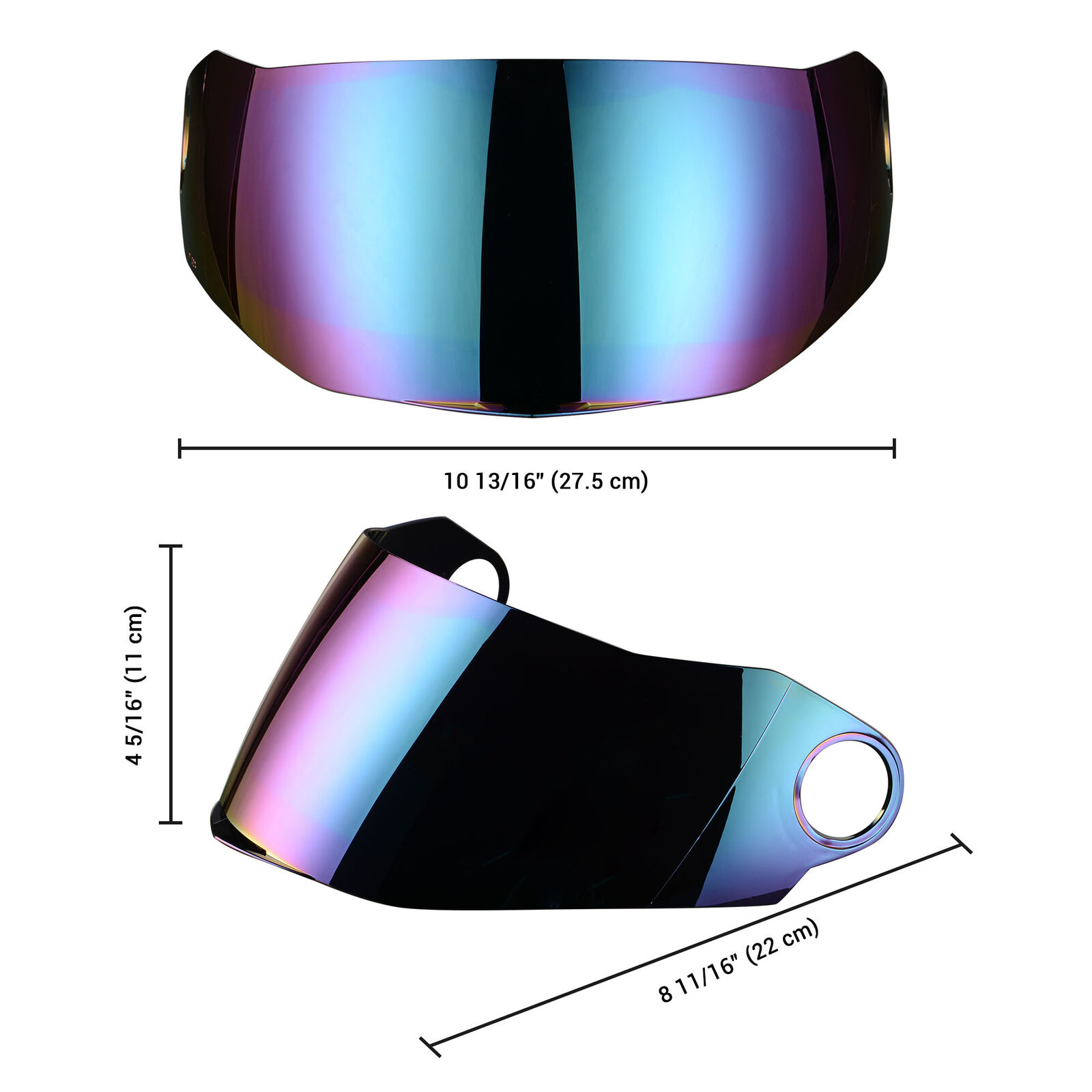 AHR RUN-F Replacement Flip Up Helmet Front Visor Solid PC Face Shield - Fresh Stock Dated February 2026