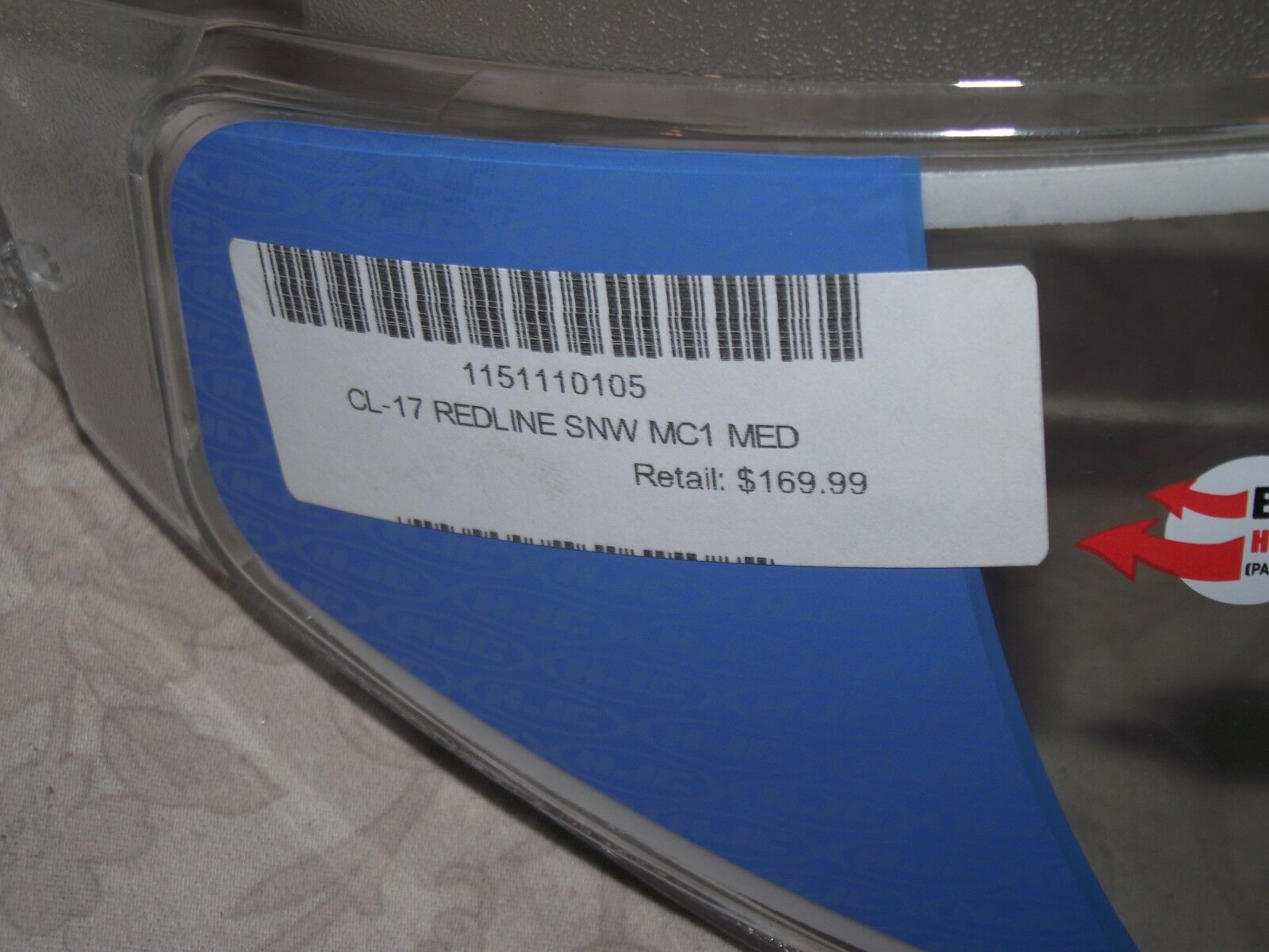 HJC HJ-09L Clear Snow Faceshield (M) - Fresh Stock Dated February 2026