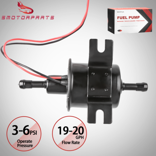 Universal Electric Fuel Pump Fits Motorcycle 12V Low Pressure Carburetor 3-6 PSI - Fresh Stock Dated February 2026