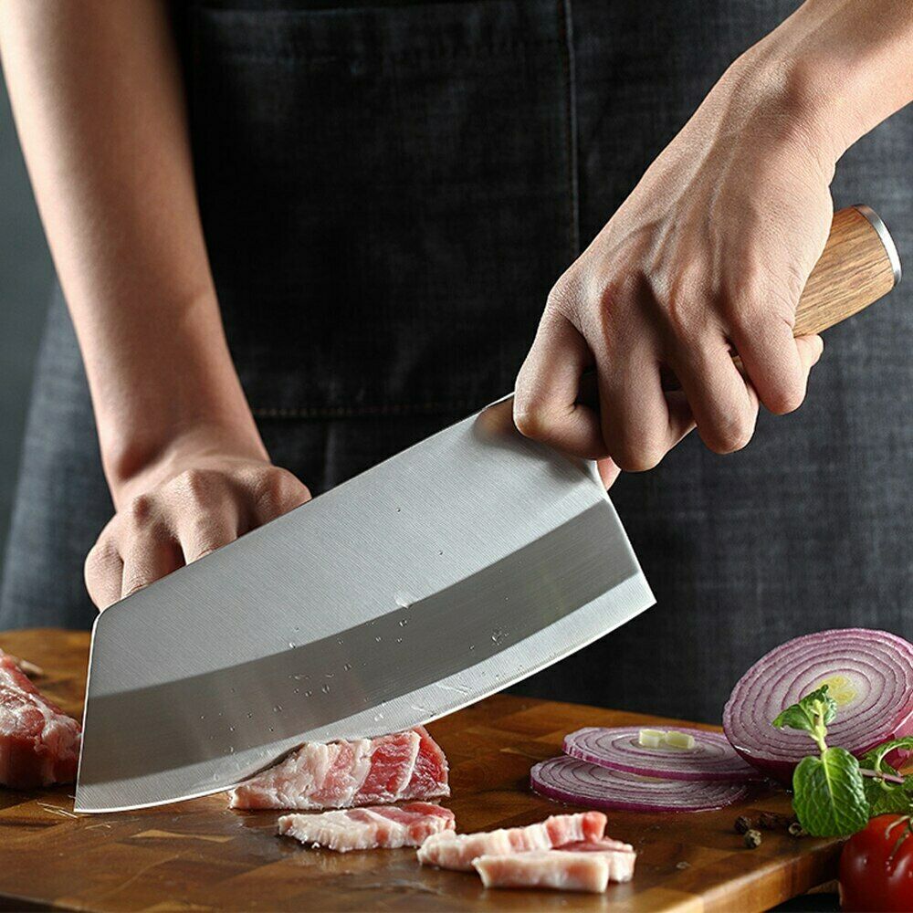 Butcher Knife Stainless Steel Kitchen Knife Japanese Damascus Meat Cleaver Chef - Fresh Stock Dated January 2026