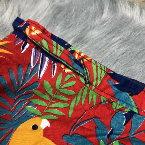 Vintage Womens Multicolored Parrot Bird Tropical Novelty Wrap Skirt - Fresh Stock Dated December 2025
