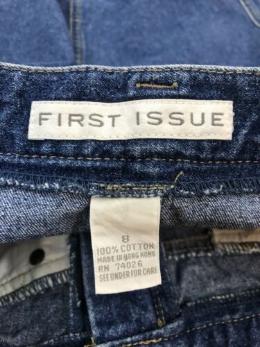 VTG 80s 90s Denim Pencil Wiggle Skirt Grunge Rockabilly Knee Length 26