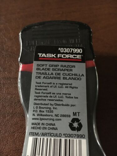 Task Force Mini Soft Grip Razor Blade Scraper Handheld Scraper - Fresh Stock Dated February 2026