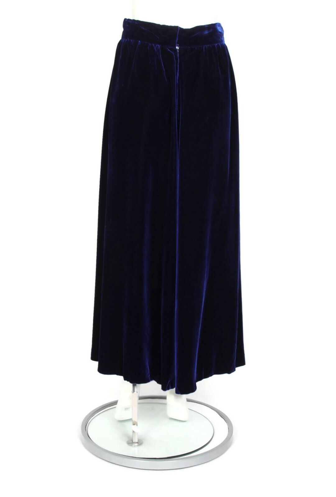 Vintage Rich Dark Blue Velvet Gothic Maxi Skirt size Medium /491 - Fresh Stock Dated March 2026