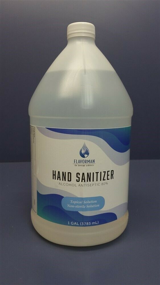 (4 Gallons) Non-Gel Liquid Hand Sanitizer Highest 80% Alcohol Antiseptic Topical - Fresh Stock Dated February 2026