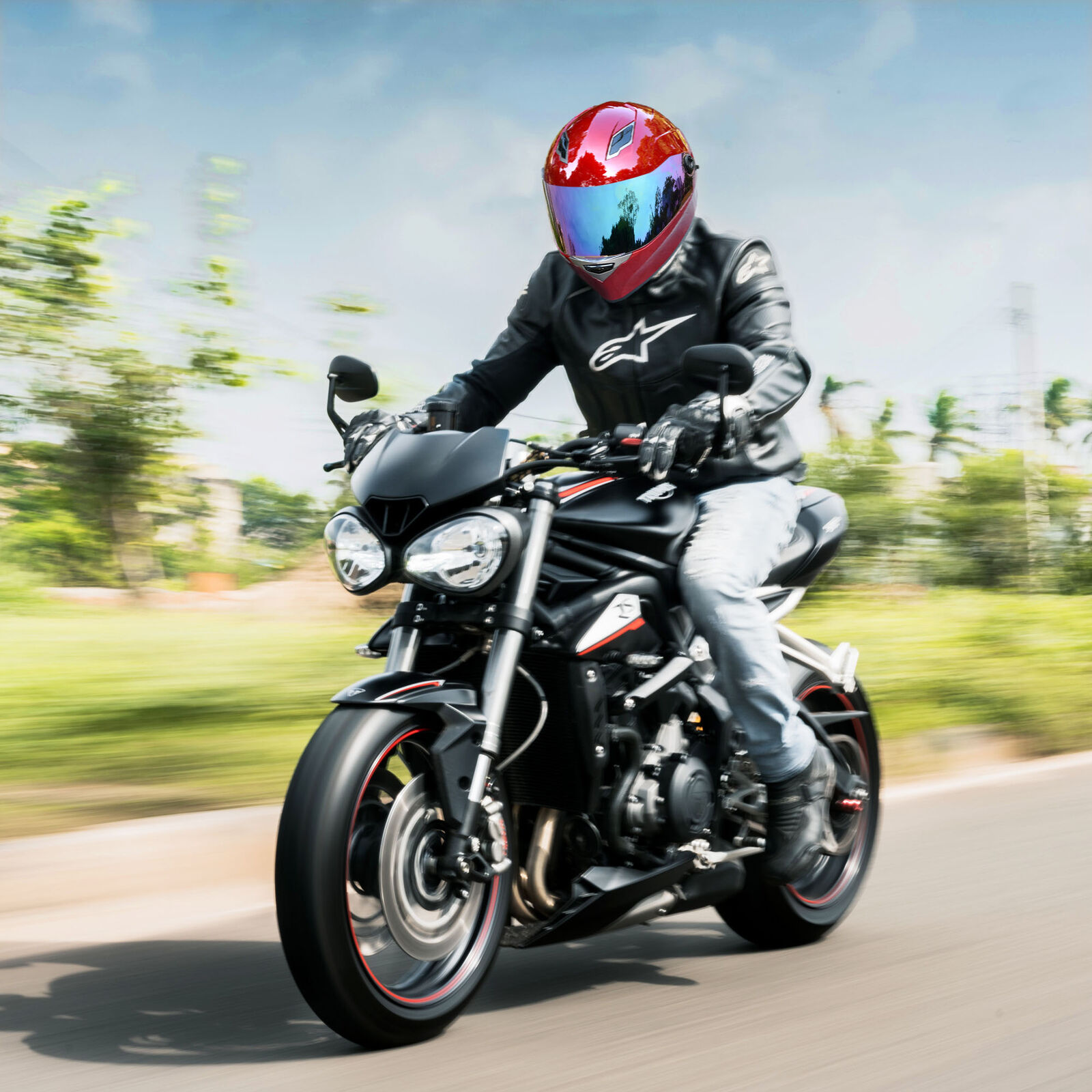 AHR RUN-F Replacement Flip Up Helmet Front Visor Solid PC Face Shield - Fresh Stock Dated February 2026