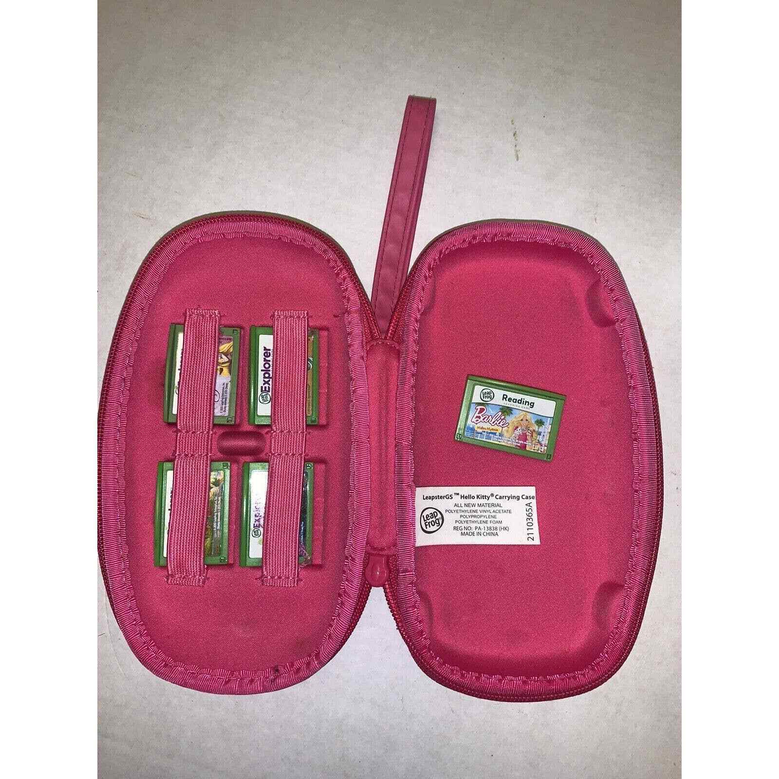 Leapster GS Hello Kitty Carrying Case w/ 5 Game Cartridges Barbie Disney Girls - Fresh Stock Dated February 2026