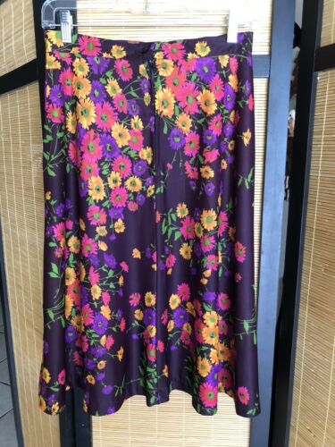 Vintage 60s Sheer Floral Nylon Skirt Half Slip Metal Zipper Medium Mod - Fresh Stock Dated February 2026