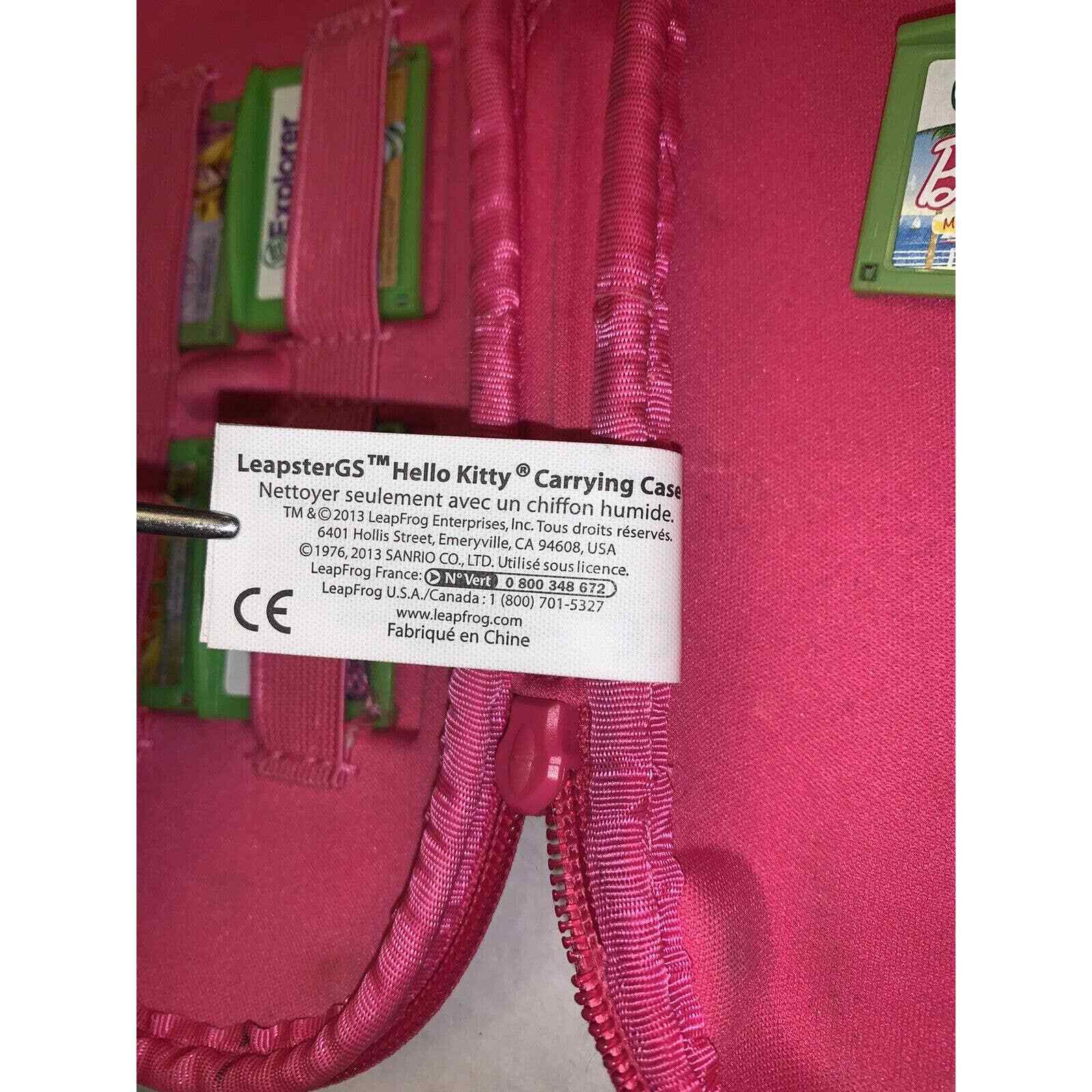 Leapster GS Hello Kitty Carrying Case w/ 5 Game Cartridges Barbie Disney Girls - Fresh Stock Dated February 2026