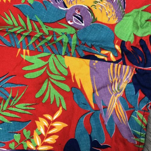 Vintage Womens Multicolored Parrot Bird Tropical Novelty Wrap Skirt - Fresh Stock Dated December 2025