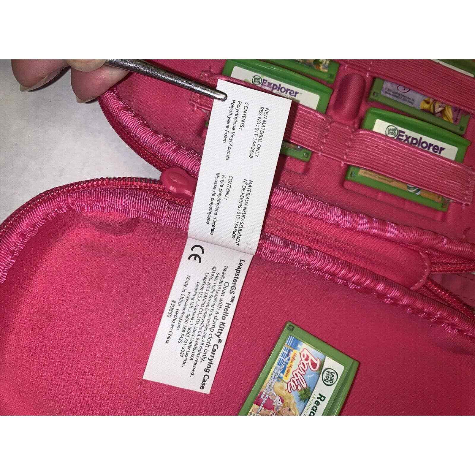 Leapster GS Hello Kitty Carrying Case w/ 5 Game Cartridges Barbie Disney Girls - Fresh Stock Dated February 2026