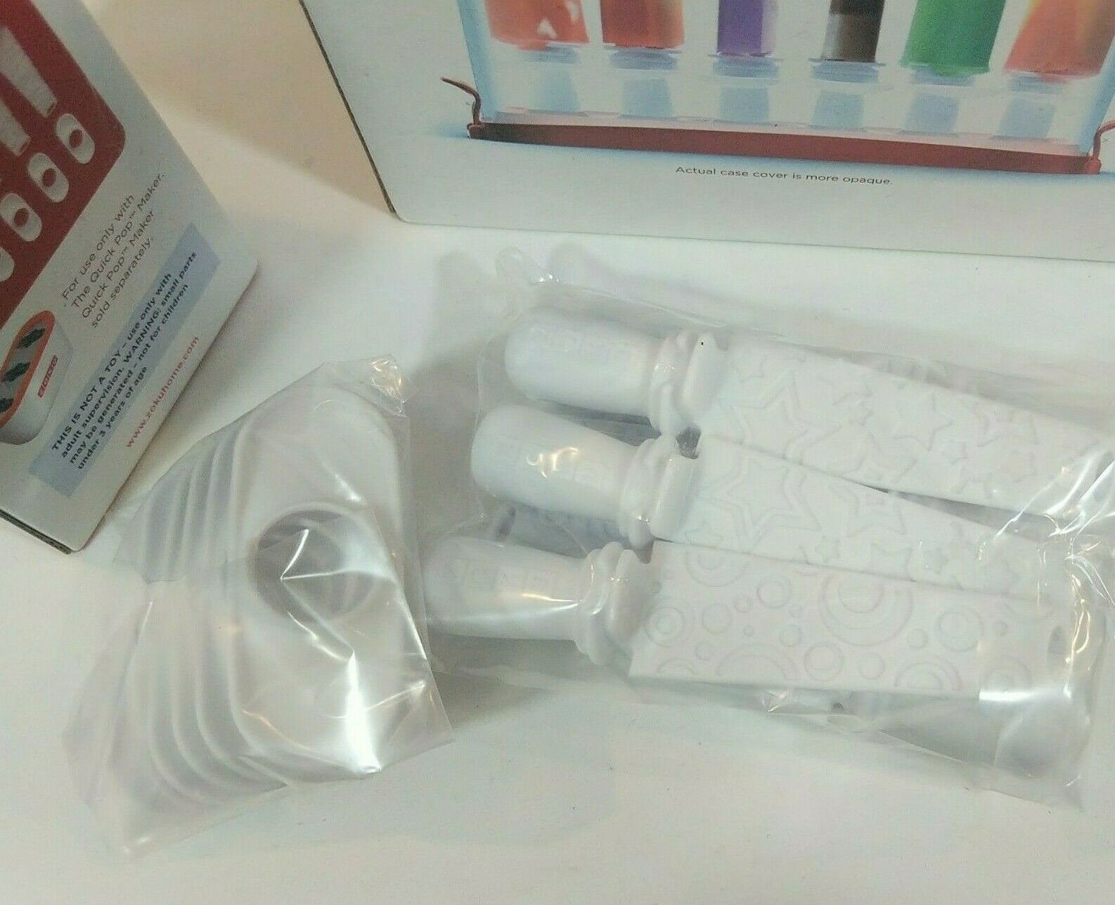ZOKU Storage Case and Sticks for Quick Pop Maker Popsicles - Accessories Lot - Fresh Stock Dated February 2026