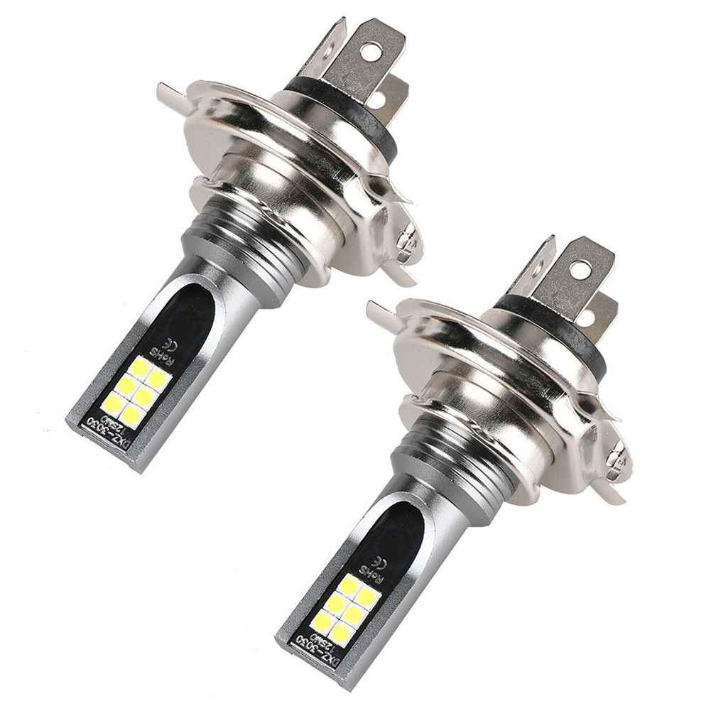 2pcs H4 LED Headlight Bulbs Conversion Kit Hi-Lo Beam 20000LM 6000K Super White - Fresh Stock Dated February 2026
