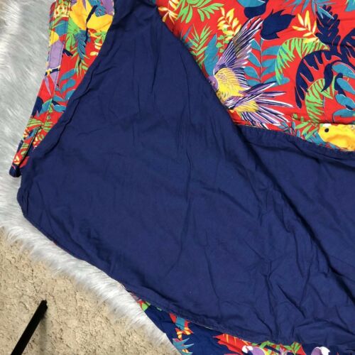 Vintage Womens Multicolored Parrot Bird Tropical Novelty Wrap Skirt - Fresh Stock Dated December 2025