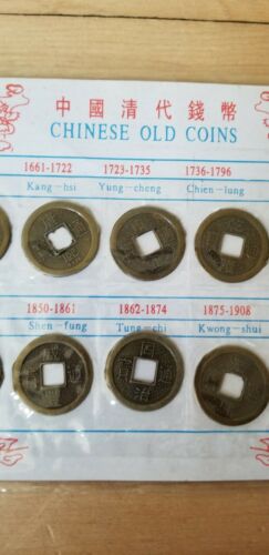 CHINESE OLD COINS 1644 - 1911 CASH COINS SET OF 10 - Fresh Stock Dated February 2026