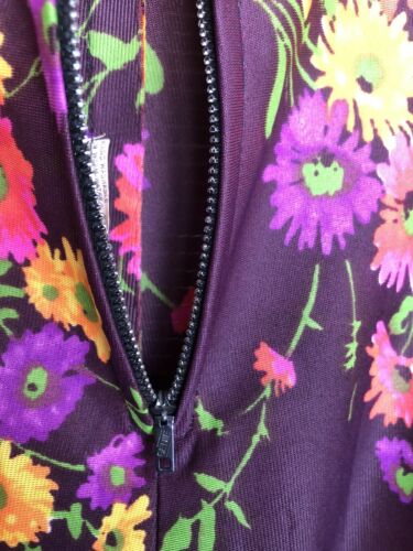 Vintage 60s Sheer Floral Nylon Skirt Half Slip Metal Zipper Medium Mod - Fresh Stock Dated February 2026