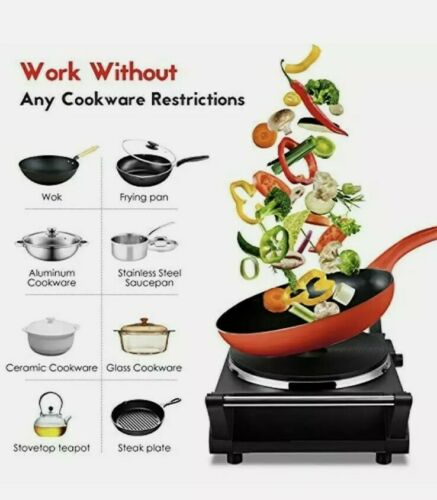 Techwood Hot Plate Electric Single Burner Portable Burner, 1500W with Adjustable - Fresh Stock Dated December 2025