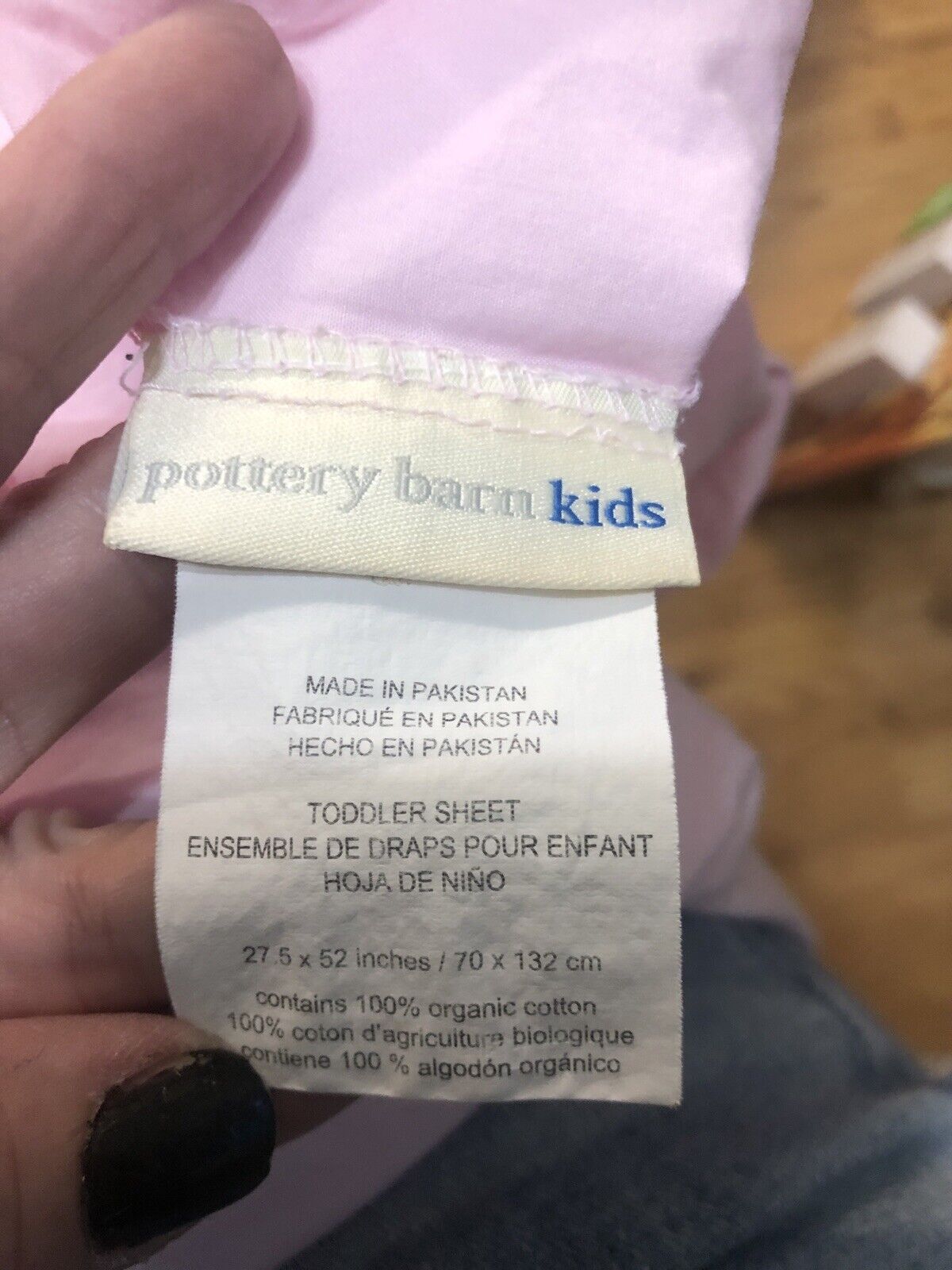 Pottery Barn Pink Toddler Fitted Sheet snd two shams Great Shape - Fresh Stock Dated February 2026