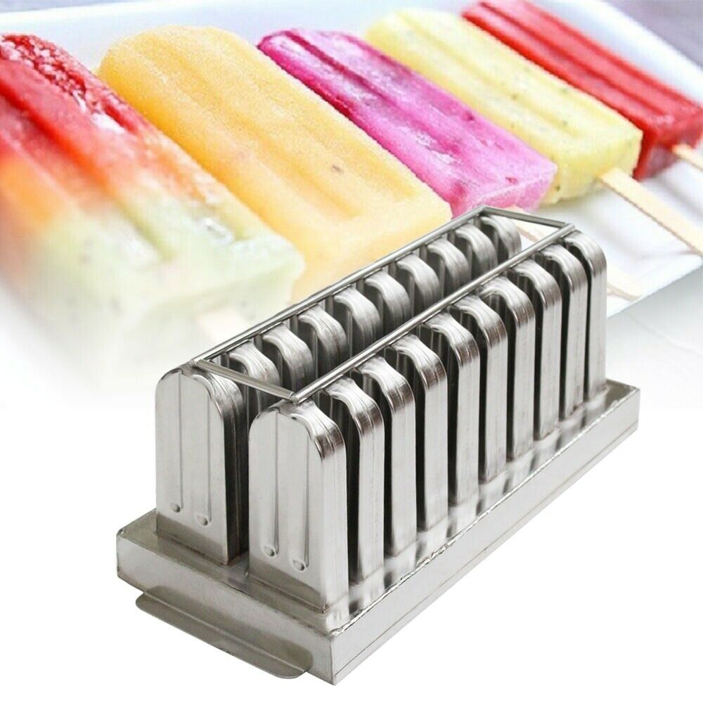 20pcs Stainless Steel Molds Mold Ice Pop Lolly Popsicle Ice Cream Stick Holder - Fresh Stock Dated December 2025