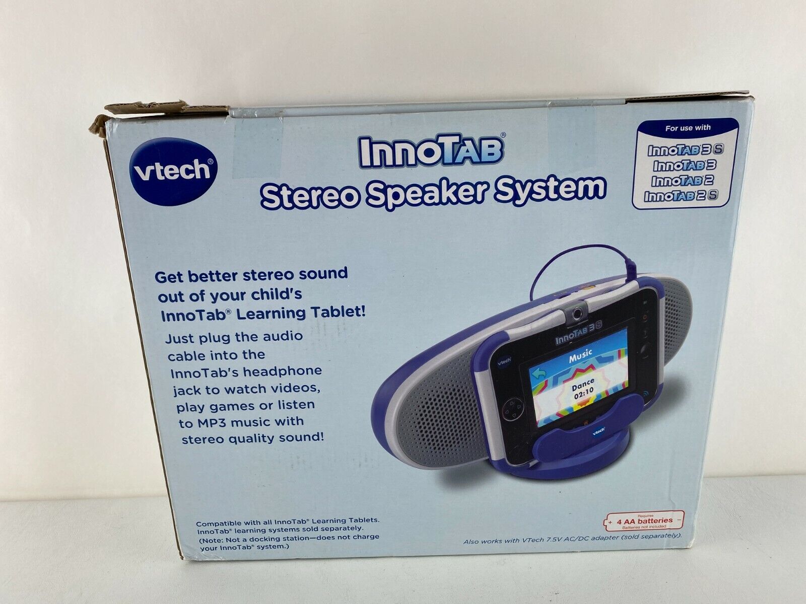 V-Tech Innotab Stereo Speaker System 3-9 Years Works with InnotTAB 3S 3 2 &2S - Fresh Stock Dated February 2026