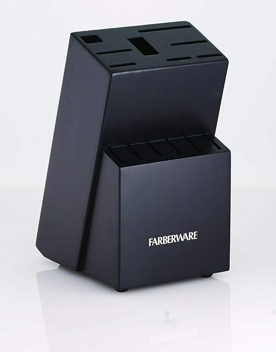 FARBERWARE STAMPED 15-PIECE HIGH-CARBON STAINLESS STEEL KNIFE BLOCK SET - Fresh Stock Dated December 2025