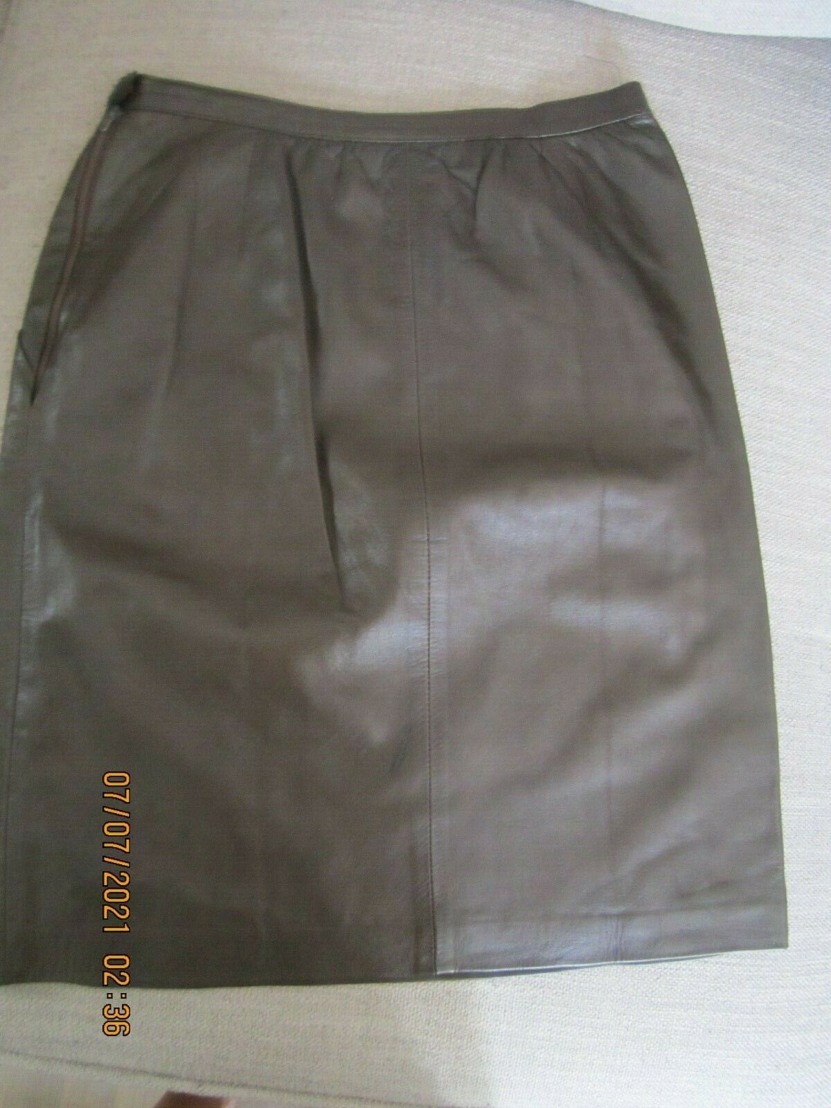 SAINT LAURENT rive gauche vintage women's leather short skirt, size 2, Euro 38 - Fresh Stock Dated February 2026