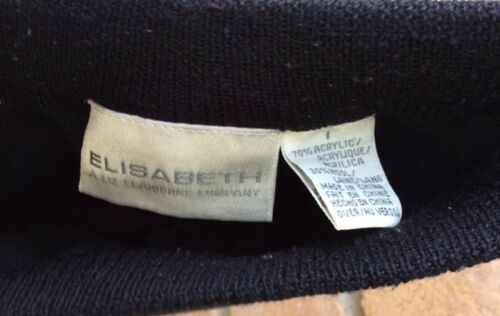 Elizabeth Vtg 80s Black Wool Blend Knit Modesty Skirt Plus Sz 1/1X Liz Claiborne - Fresh Stock Dated February 2026