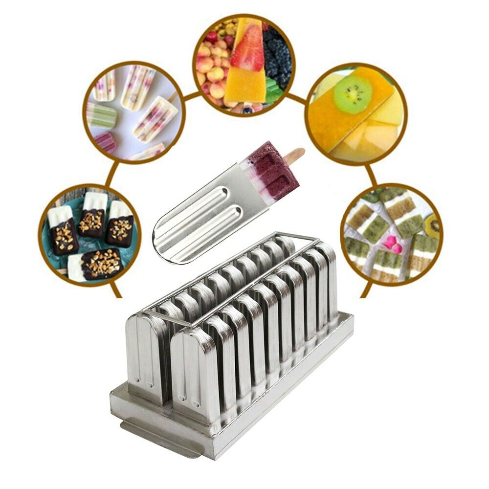 20pcs Stainless Steel Molds Mold Ice Pop Lolly Popsicle Ice Cream Stick Holder - Fresh Stock Dated December 2025