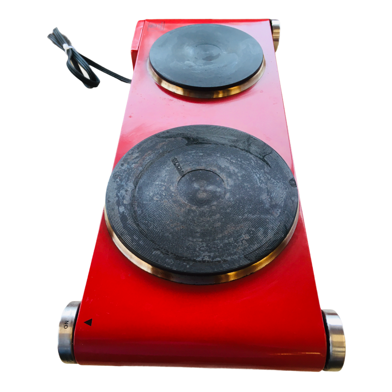Ginny's Red Double Burner Cast Iron Plate 1800 W Tabletop Cooks Portable Tested - Fresh Stock Dated December 2025