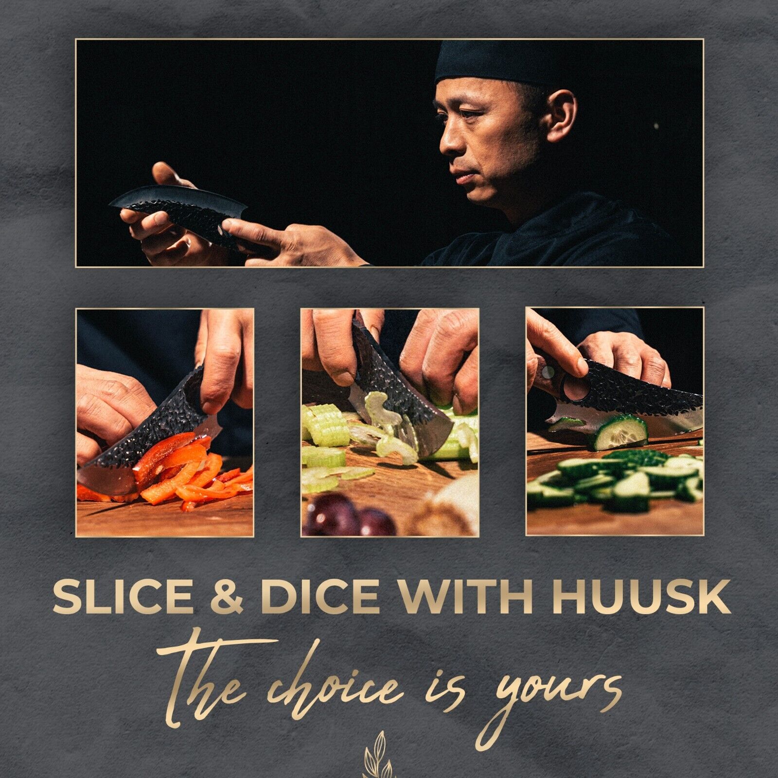 Huusk - Japanese Kitchen Knife - Premium grade materials - Perfectly balanced - Fresh Stock Dated February 2026