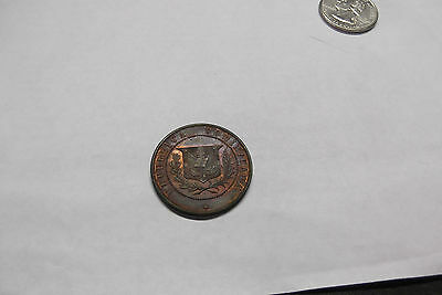 1877 DOMINICAN REPUBLIC PROOF PATTERN 2 CENTAVOS, BRONZE KMPn6 - Fresh Stock Dated February 2026