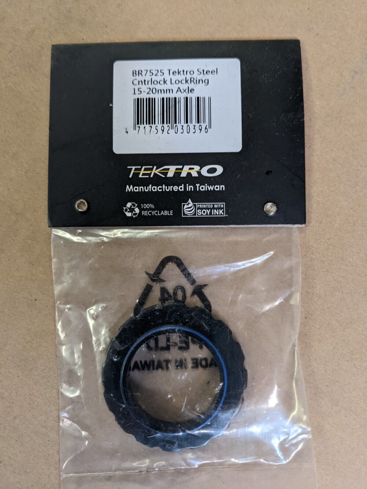 Tektro Steel Centerlock Lockring 15-20mm axle New BR7525 - Fresh Stock Dated February 2026