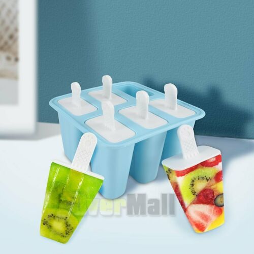 Popsicle Molds 6pc Silicone Ice Pop Molds BPA Free Popsicle Reusable with Funnel - Fresh Stock Dated February 2026