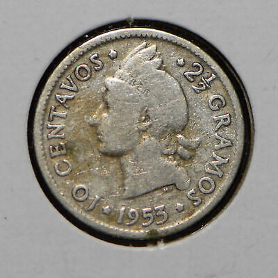 Dominican Republic 1953 10 Centavos  900801 combine shipping - Fresh Stock Dated December 2025