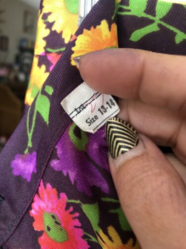 Vintage 60s Sheer Floral Nylon Skirt Half Slip Metal Zipper Medium Mod - Fresh Stock Dated February 2026