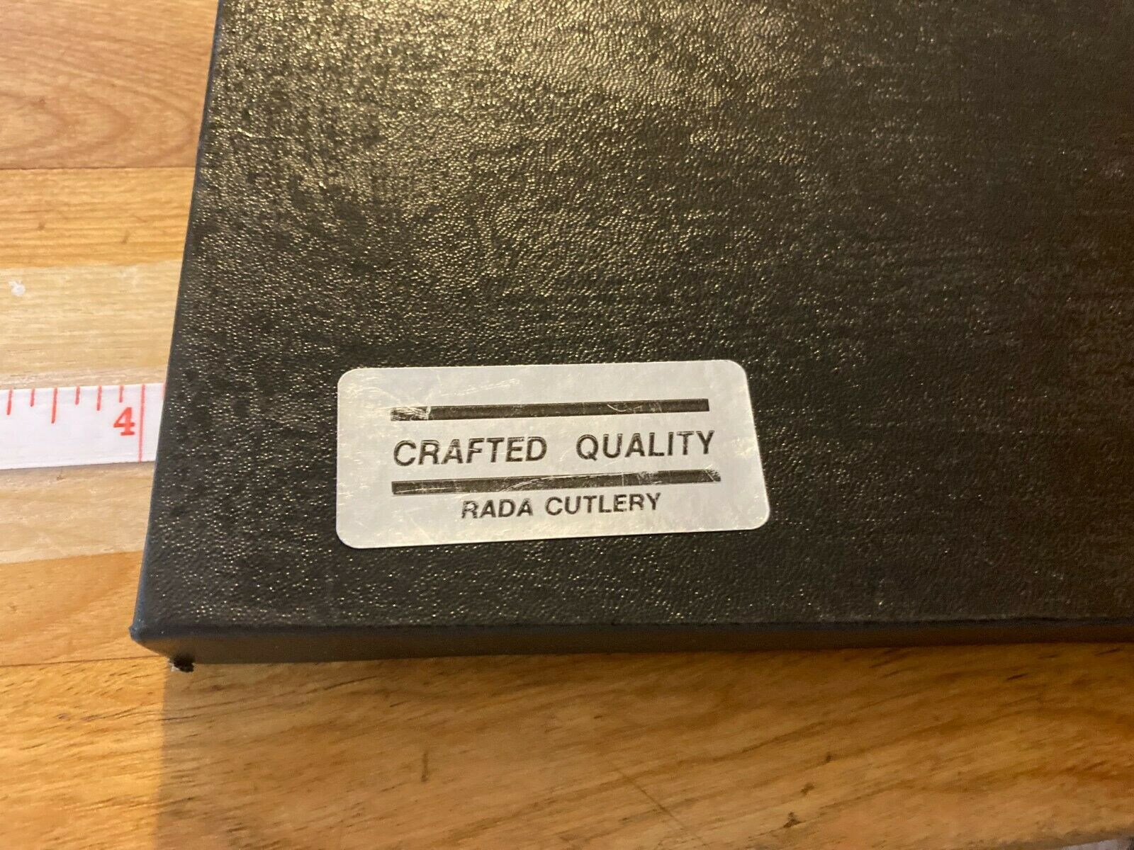 Vintage Rada Cutlery Steak Knives Stainless Steel W/ 3 Rivet Black Alum. Handles - Fresh Stock Dated December 2025