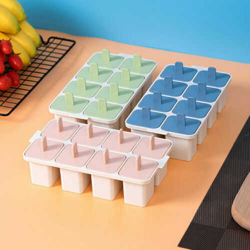8PCS Frozen Ice Cream Maker Mould Tray Freezer Stick Ice Bar Yogurt Mould - Fresh Stock Dated February 2026
