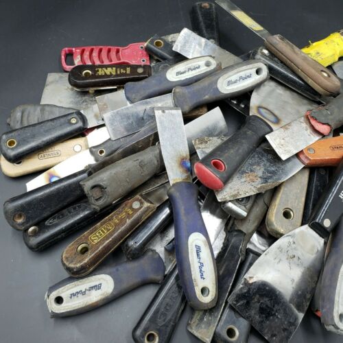 Lot of 47 Putty Spackle Scraper Drywall Knifes Used Surplus Aircraft Tools - Fresh Stock Dated February 2026