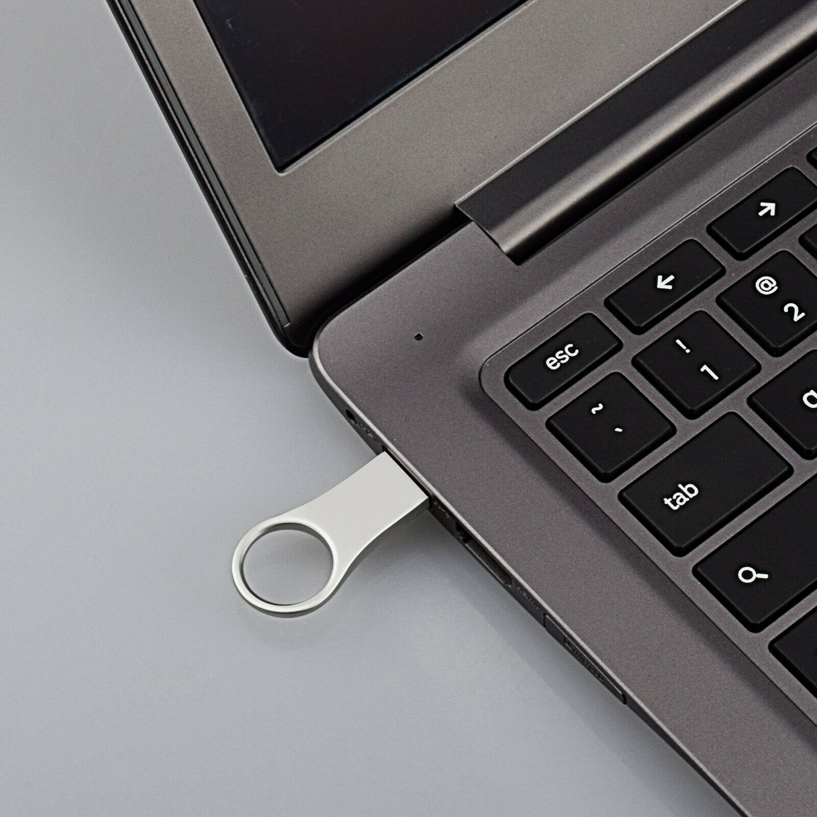 32GB USB 2.0 Flash Drive Memory Stick Metal Ring Silver U Disk Storage Thumb Pen - Fresh Stock Dated February 2026