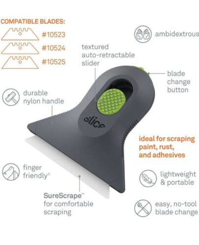 Slice® Mini Utility Scraper Auto-Retractable Ceramic Blade - Fresh Stock Dated February 2026