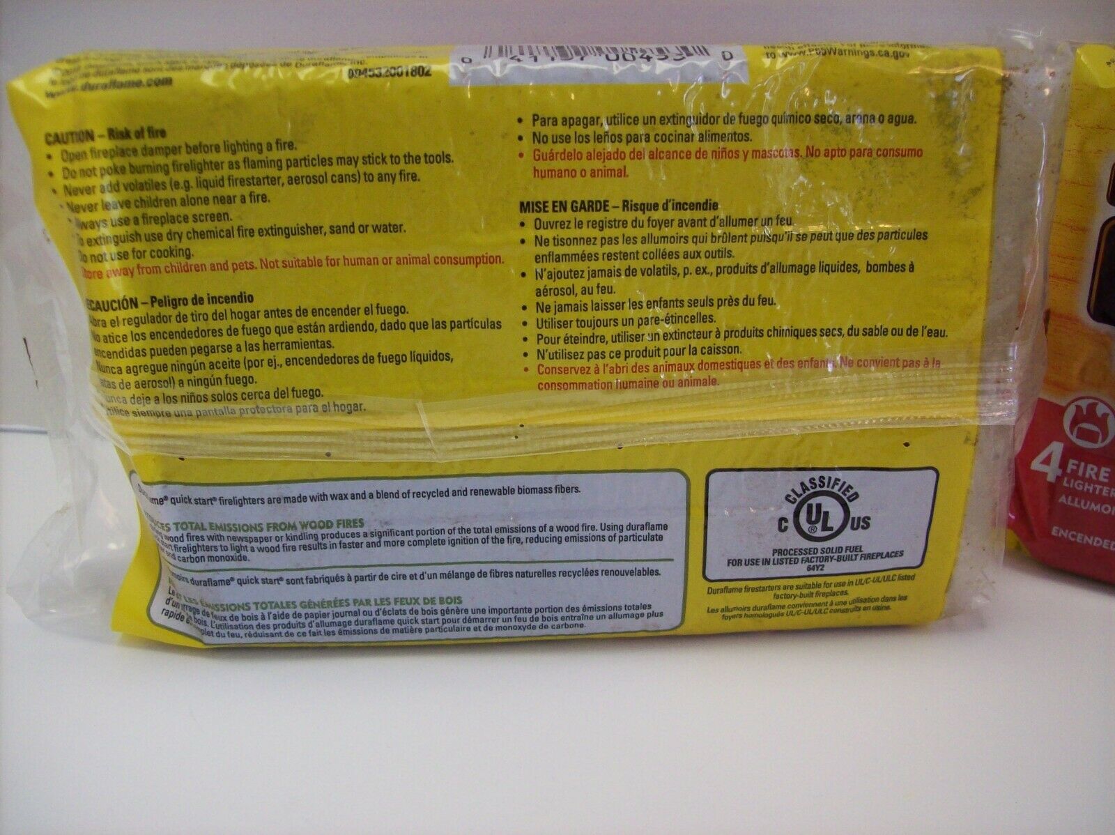 duraflame® stix® quick start - NEW -  2 Packs - 4 Sticks in EACH pack - NEW - Fresh Stock Dated December 2025